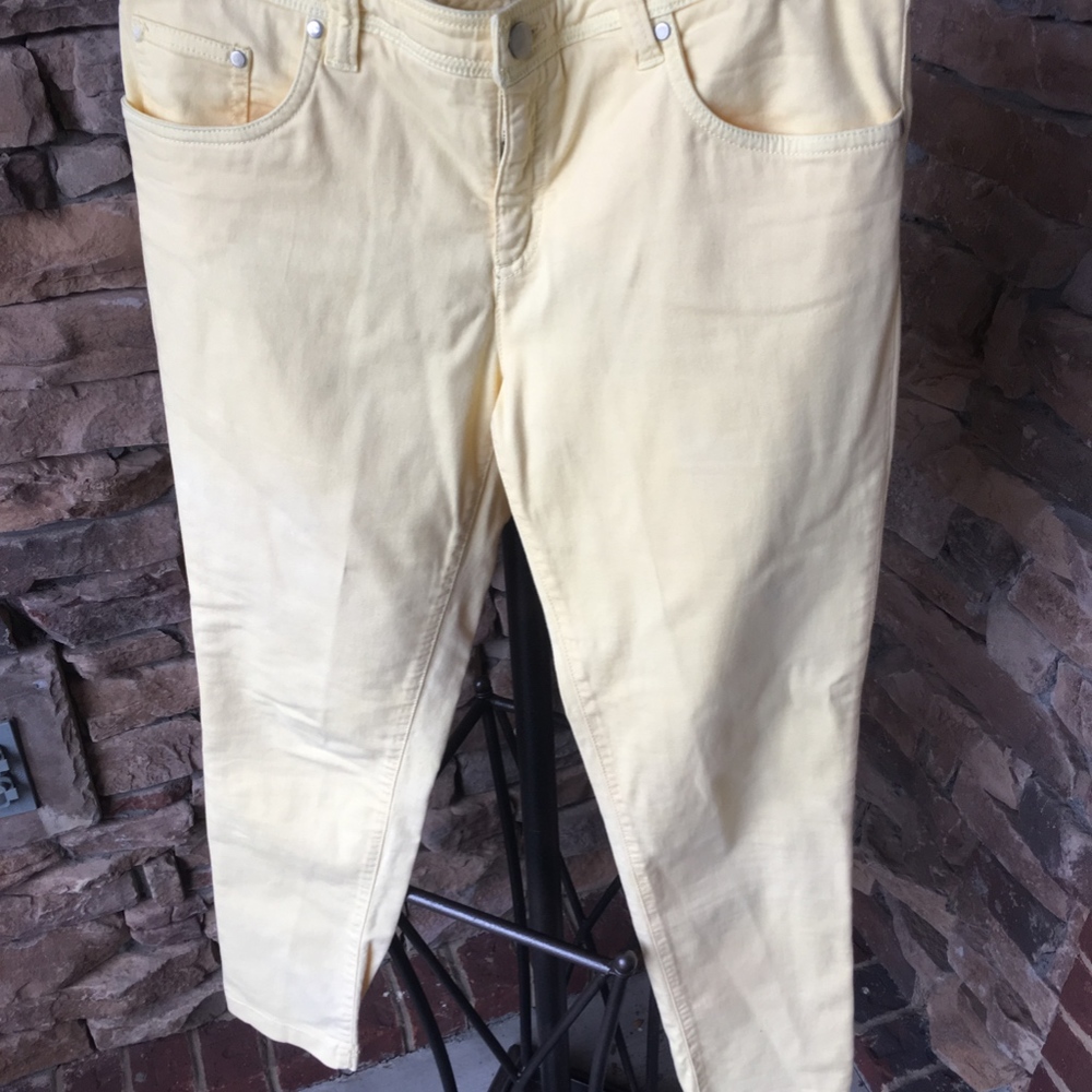 Light Yellow Cropped Capri Randy Kemper Jeans
